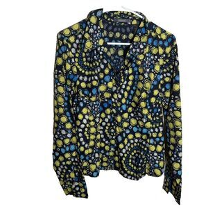 Liz Claiborne Blouse Women's 16 Button Up Collared Long Sleeve Shirt Top